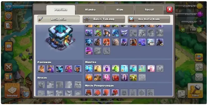 COC258 TH13 Semi Max Anime Theme BK58 AQ61 Minion Prince44 Warden32 Champ16 Spiky Ball Fireball Magic Mirror Meteor Staff 5 Builders 1501 Gems